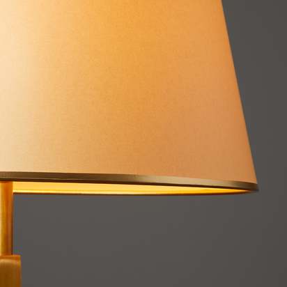 45cm Straight Empire shade in cream card with gold tape