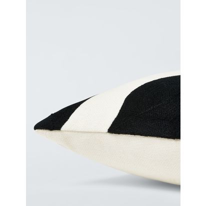 John Lewis Swerve Cushion Black | H35 x W55cm