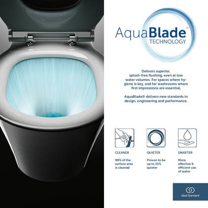 Ideal Standard Tesi Close Coupled Toilet with Aquablade® & Soft Close Seat - 6/4L Dual Flush Cistern