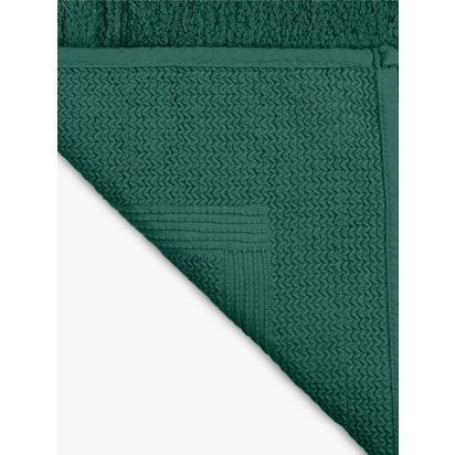 John Lewis Micro-Fresh Deep Pile Bath Mat Dark Evergreen | H2 x W50 x D80cm