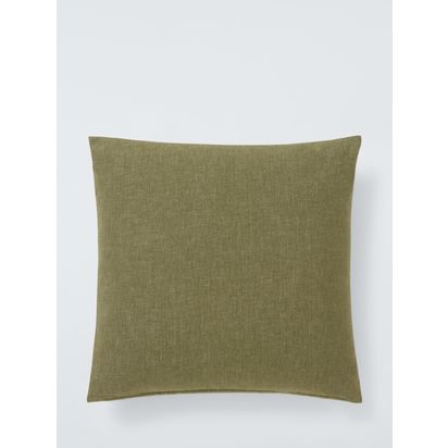 John Lewis Cotton Plain Indoor/Outdoor Cushion Avocado | 45 x 45 cm