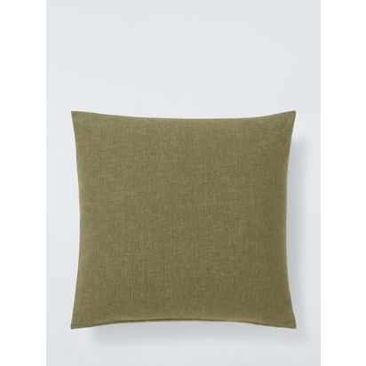 John Lewis Cotton Plain Indoor/Outdoor Cushion Avocado | 45 x 45 cm