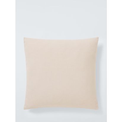 John Lewis Cotton Plain Indoor/Outdoor Cushion Greige | 45 x 45 cm