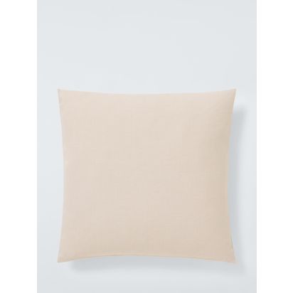 John Lewis Cotton Plain Indoor/Outdoor Cushion Greige | 45 x 45 cm