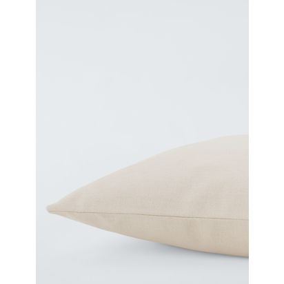 John Lewis Cotton Plain Indoor/Outdoor Cushion Greige | 45 x 45 cm