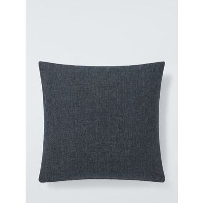 John Lewis Cotton Plain Indoor/Outdoor Cushion Graphite | 45 x 45 cm