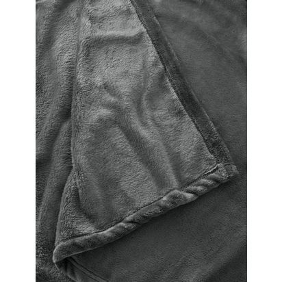 John Lewis Fleece Throw Steel | H1.2 x W150 x D200cm