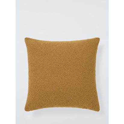 John Lewis Boucle Square Cushion Ochre | H50 x W50 x D30cm