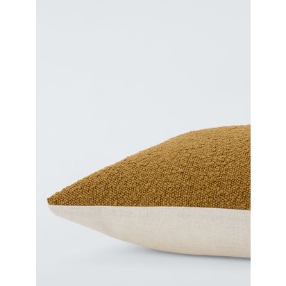 John Lewis Boucle Square Cushion Ochre | H50 x W50 x D30cm