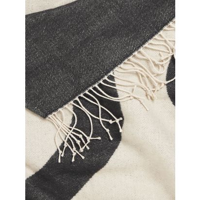 John Lewis Swerve Throw Black | H150 x W200cm