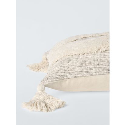 John Lewis Tufted Waves Cushion Caramel | H4.00cm * W35.00cm * D55.00cm