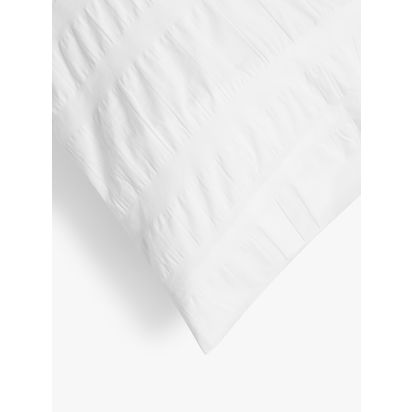 John Lewis Large Seersucker Duvet Cover Set White | W200 x D200cm