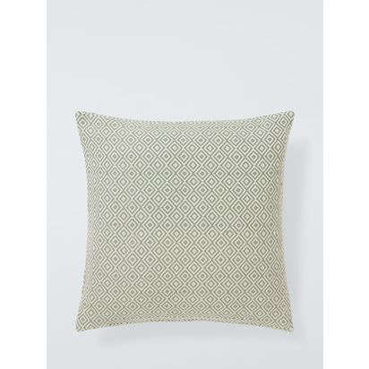 John Lewis Diamonds Cushion Green | H1 x W45 x D45cm