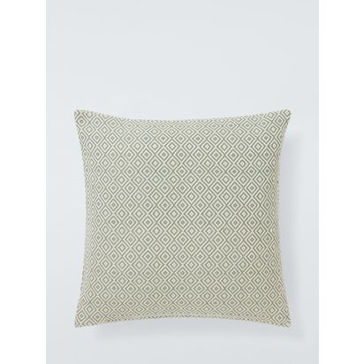 John Lewis Diamonds Cushion Green | H1 x W45 x D45cm