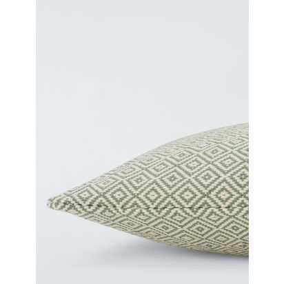 John Lewis Diamonds Cushion Green | H1 x W45 x D45cm
