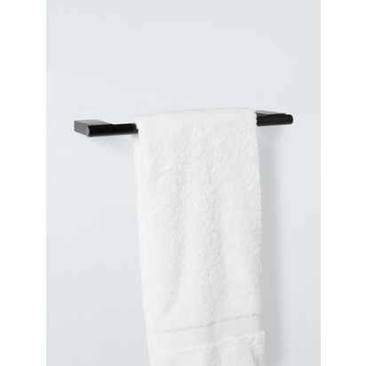 John Lewis Opus Single Towel Rail, 32cm Black | H2 x W33 x D8cm