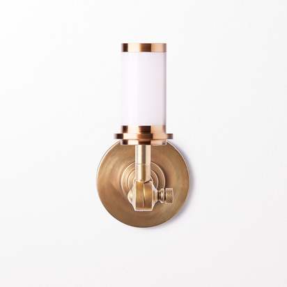 Elbow rechargeable wall fitting in antique brass