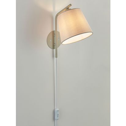 John Lewis Harry Plug-In Wall Light Putty | H28.50cm * W16.00cm * D24.00cm