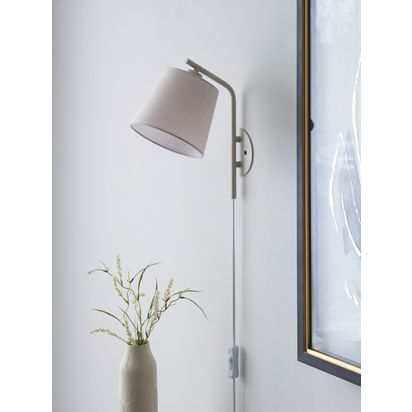 John Lewis Harry Plug-In Wall Light Putty | H28.50cm * W16.00cm * D24.00cm