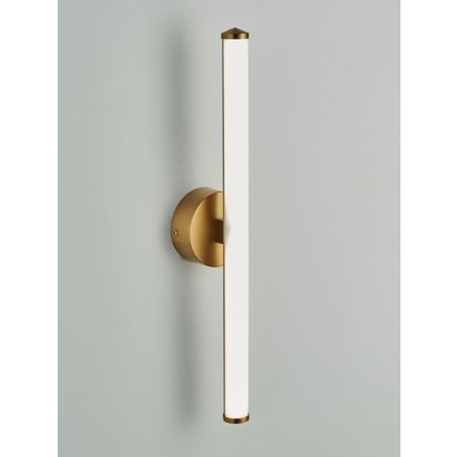 John Lewis Deco Rod LED Bathroom Wall Light Brass | H41.00cm * W8.00cm * D7.00cm