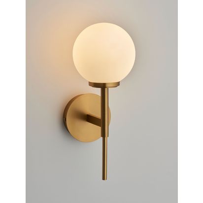 John Lewis Fredriksberg Wall Light, Brass Brass | H31.00cm * W12.00cm * D16.00cm