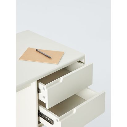 John Lewis Format Filing Desk, Greige Natural | H72.50 x W50 x D110cm