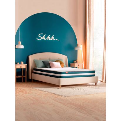 Silentnight Just Bliss Gel Hybrid Mattress, Medium Tension, King Size White | H24 x W150 x D200cm