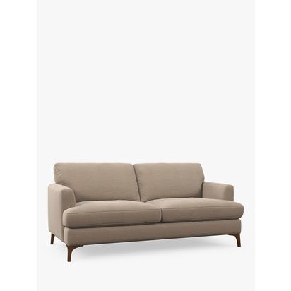 John Lewis Iona Grand 4 Seater Sofa, Dark Leg, Easy Clean Chunky Chenille Natural Easy Clean Chunky Chenille Natural | 100 x 92 x 210cm