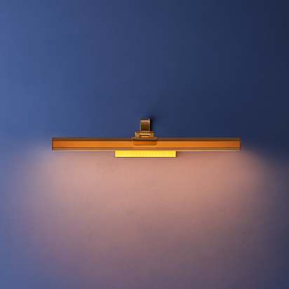 Regular Marcel rechargeable picture light in antique brass finish