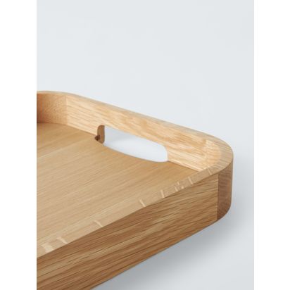 John Lewis Contemporary Wood Tray, Large, FSC-Certified (Oak Wood), Natural Natural | H4.60 x W30.70 x D41.60cm