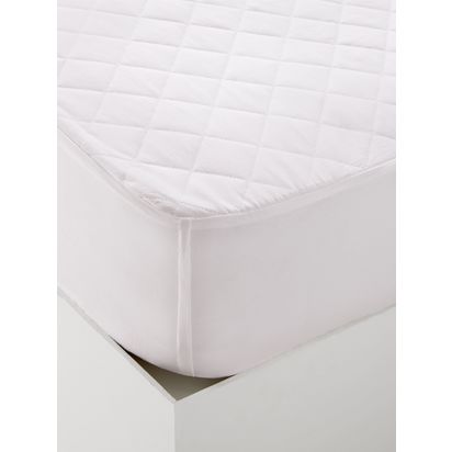 John Lewis Kids' Pure Cotton Comfort Mattress Protector and Pillow Protector Set, Single White | H1 x W90 x D190cm