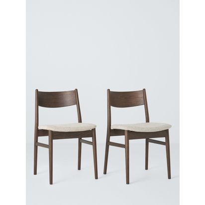 John Lewis Parity Dining Chair, Set of 2 Brown | H80 x W48 x D57cm