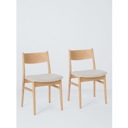 John Lewis Parity Dining Chair, Set of 2 Natural | H80 x W48 x D57cm