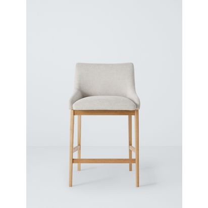 John Lewis Cara Bar Stool, Natural/American White Oak Natural | H92 x W53 x D51cm