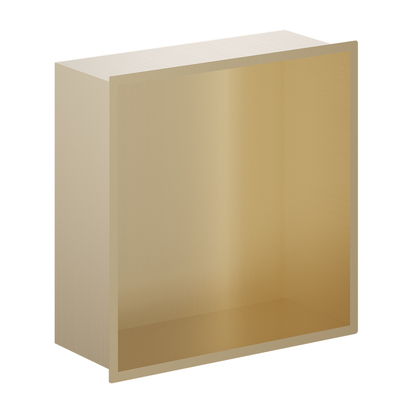 Crosswater Inset Shower Niche 305 x 305 x 120mm - Brushed Brass