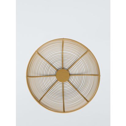 John Lewis Wire Basket Fruit Bowl, 25cm, Gold Gold | H7.5 x W25 x D25cm