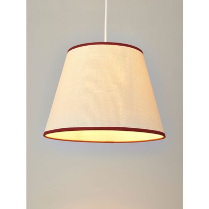 John Lewis Raffia Taped Lampshade Red | H25.20 x W35 x D35cm