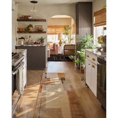 Ananda Natural Pop Flatwoven Rug by Architectural Digest - 150 x 215 cm - Rug + Pad System