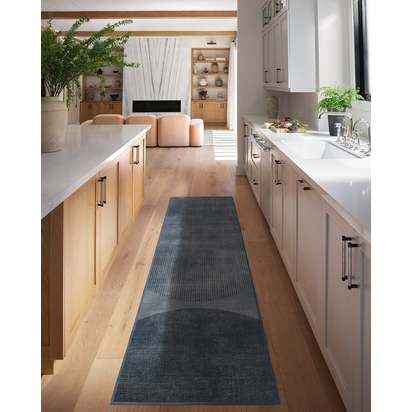 Eclipse Navy Flatwoven Rug - 75 x 215 cm - Rug + Pad System