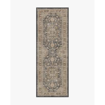 Zahra Ink & Vintage Citrone Flatwoven Rug - 75 x 215 cm - Rug + Pad System