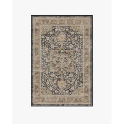 Zahra Ink & Vintage Citrone Flatwoven Rug - 120 x 185 cm - Rug + Pad System