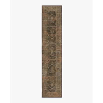 Ophelia Bronze Multicolour Flatwoven Rug - 75 x 365 cm - Rug + Pad System