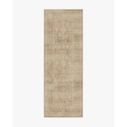 Ophelia Warm Natural Flatwoven Rug - 75 x 215 cm - Rug + Pad System