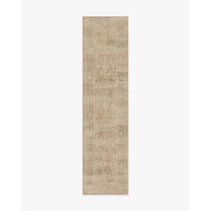 Ophelia Warm Natural Flatwoven Rug - 75 x 305 cm - Rug + Pad System