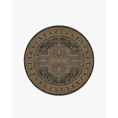 Imani Vintage Multicolour Flatwoven Rug - 185 Round cm - Rug + Pad System
