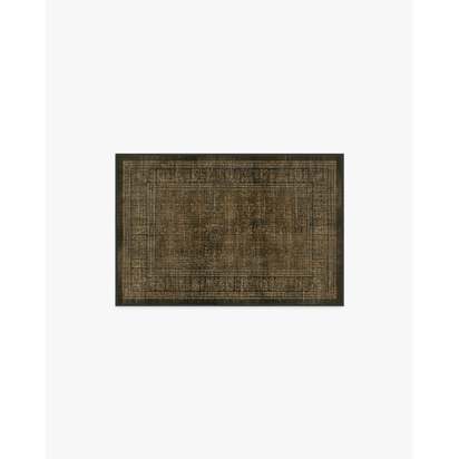 Vesper Olive & Gold Flatwoven Rug - 60 x 90 cm - Rug + Pad System