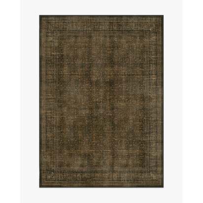 Vesper Olive & Gold Flatwoven Rug - 150 x 215 cm - Rug + Pad System