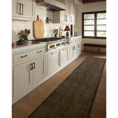 Vesper Olive & Gold Flatwoven Rug - 275 x 365 cm - Rug + Pad System