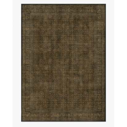 Vesper Olive & Gold Flatwoven Rug - 305 x 425 cm - Rug + Pad System