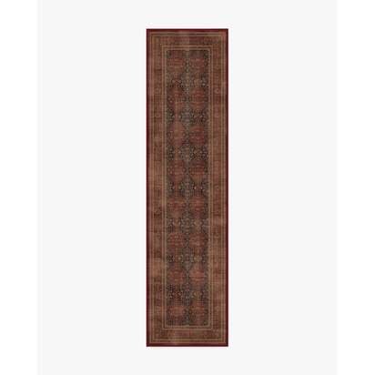 Vesper Amber Red Flatwoven Rug - 75 x 305 cm - Rug + Pad System